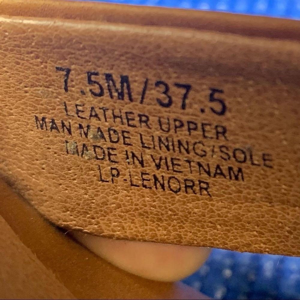 LUCKY BRAND LENORR Women`s Size 7.5 Tan Brown Platform Wedge Shoes - Picture 7 of 8